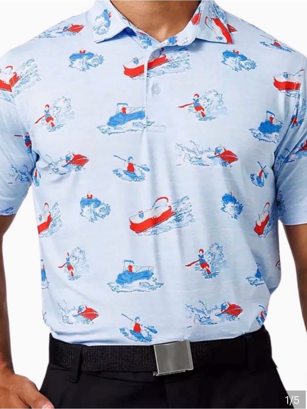Waggle men’s golf shirt Medium New!